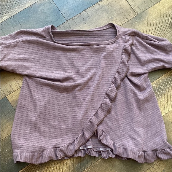 Purple Ruffle Sleeve Top - Picture 2 of 2